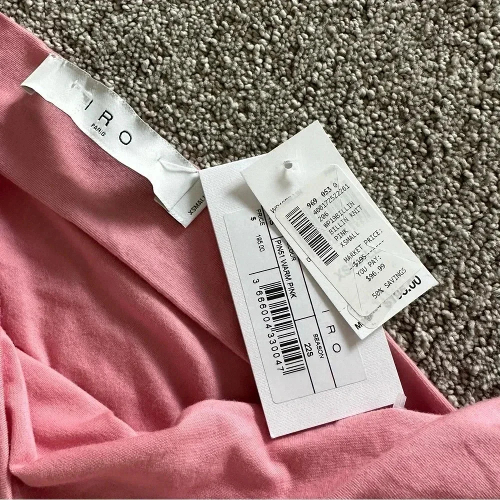 IRO Billin One Shoulder Top Pink Size XS - Picture 6 of 8